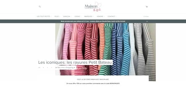 Un site d’ecommerce avec de belles photos de vêtements.