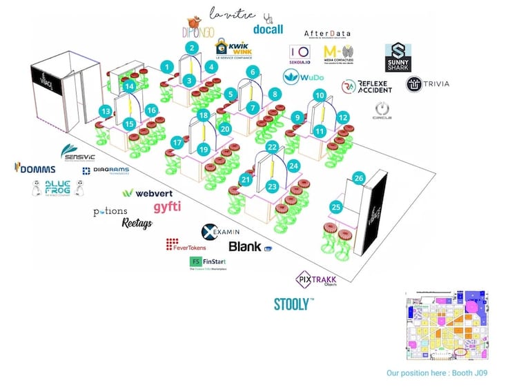 Plan Village By CA Vivatech Stand 18 sur l’emplacement J09